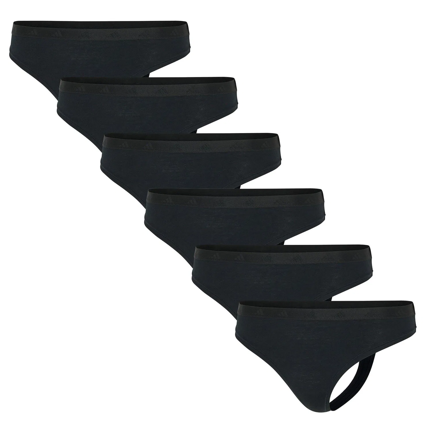 Женские трусы-слипы с заниженной талией Active Essential Low Rise Thong Adidas, Черные