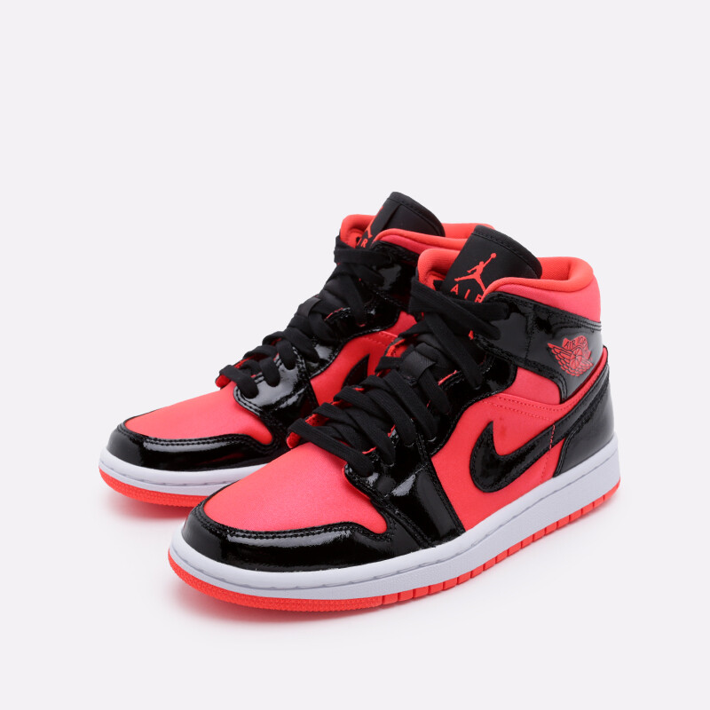 Кроссовки Nike Air Jordan 1 Mid, черный/красный — фото 2