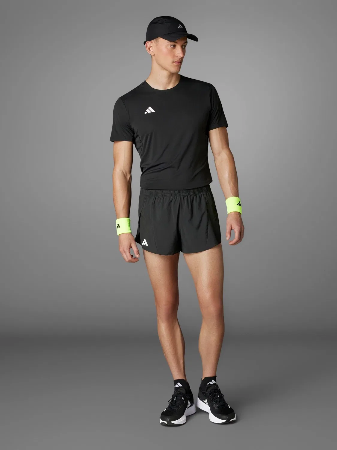 Шорты для бега Adizero Essentials с разрезом adidas, черный — фото 3