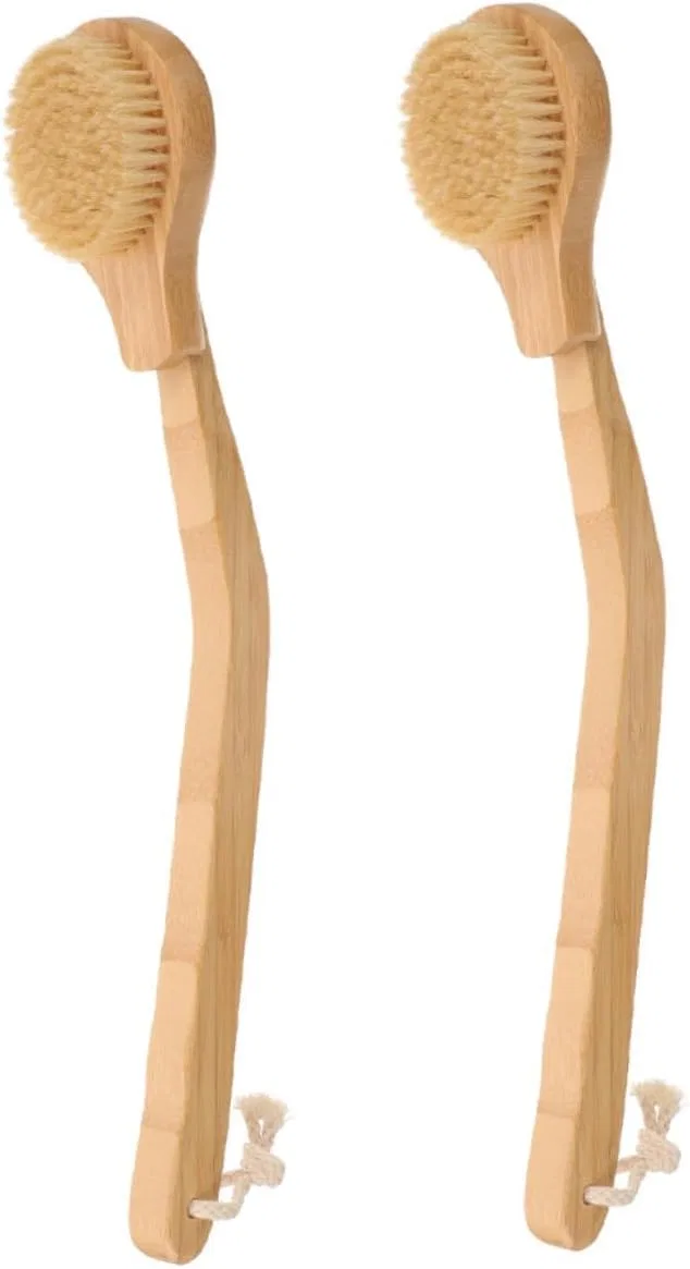 Щетка для душа с длинной ручкой, HAMPPLIES, 2 шт, 42x8.5x4 см