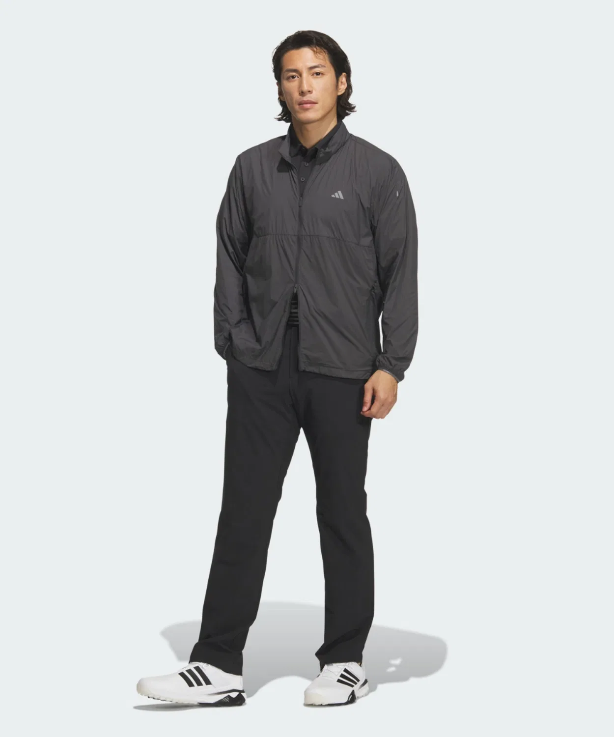 Мужская куртка с принтом Ultimate365 Tour Full Zip Jacket Adidas, Grey — фото 3