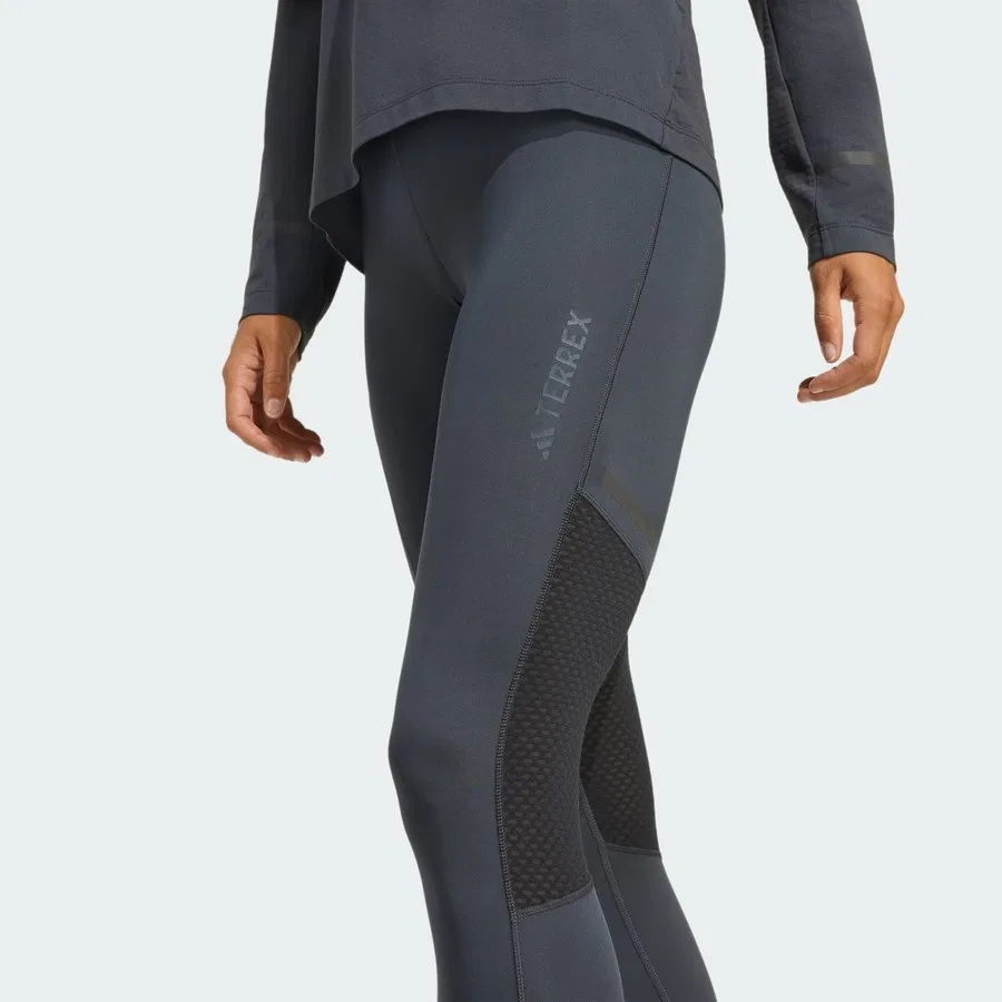 Женские спортивные леггинсы с длинным рукавом Terrex Xperior Tights adidas, Серый — фото 4