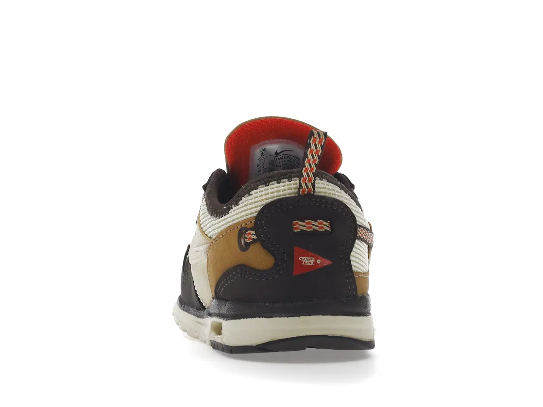 Детские кроссовки Lifestyle с принтом Nike Air Max 1 Travis Scott Cactus Jack, Baroque Brown/Lemon Drop/Wheat/Chile Red — фото 4