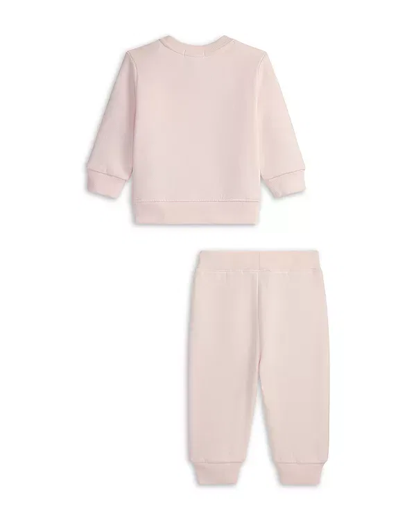 Детский комплект из флиса для девочек с принтом Polo Bear Ralph Lauren, розовый — фото 2