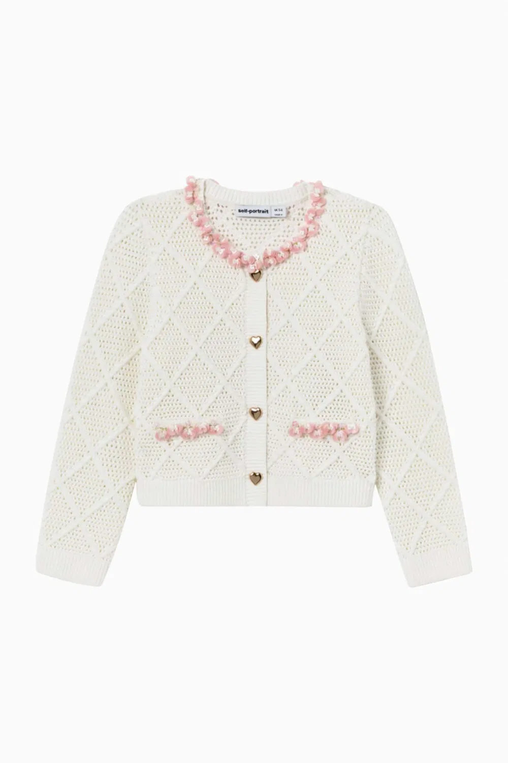 Кардиган с декором Diamond Knit Self Portrait