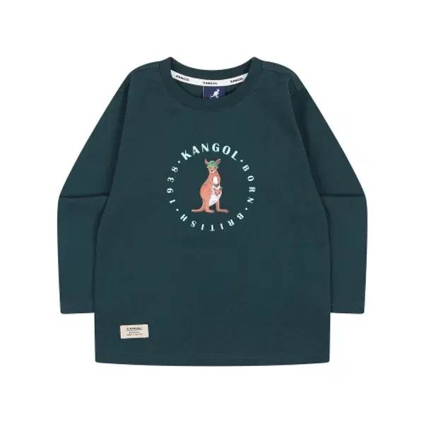 Футболка с длинным рукавом с графическим принтом, Kangol Kids, зеленый