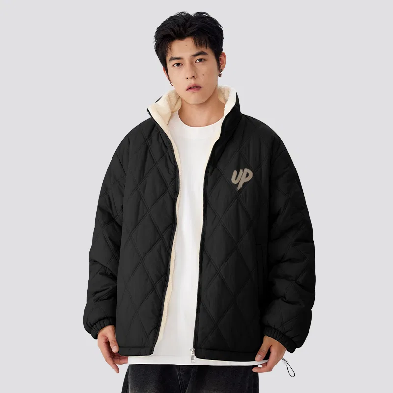 Детская куртка-пуховик с воротником-стойкой утепленная Super-Warm Sherpa MINISO, Black — фото 4
