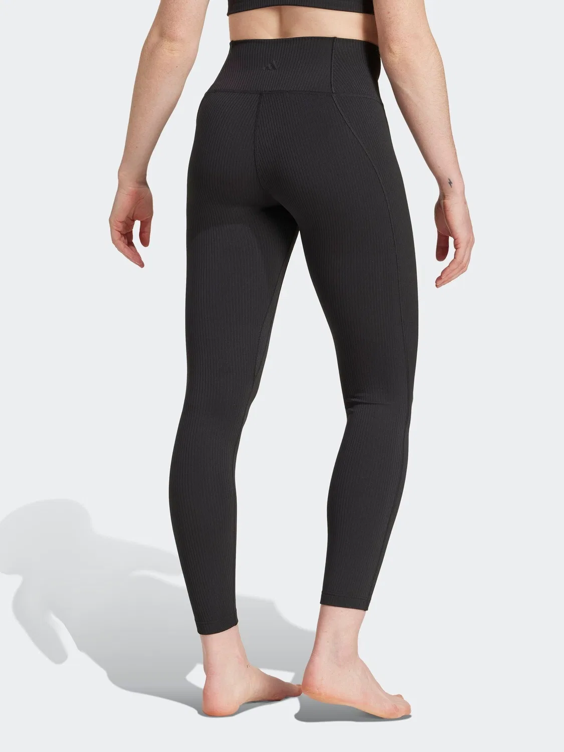 Леггинсы тренировочные All Me Rib 7/8 adidas, черный — фото 2