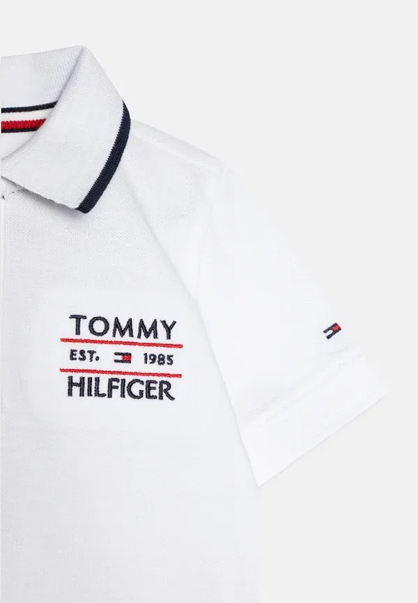 Поло хлопковое Flag Tommy Hilfiger White, белый — фото 4