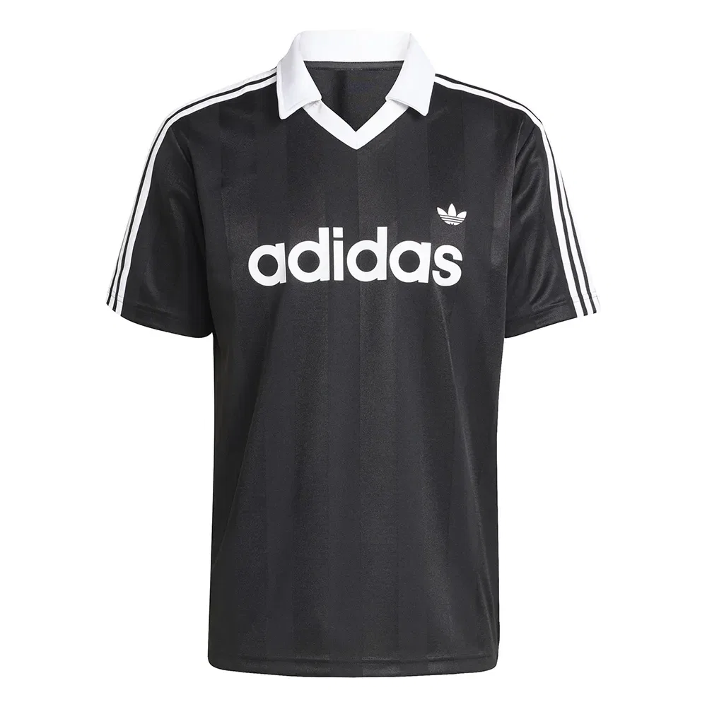 Мужская футболка с V-образным вырезом Archive Collar Engineered Adidas Originals, Black — фото 3