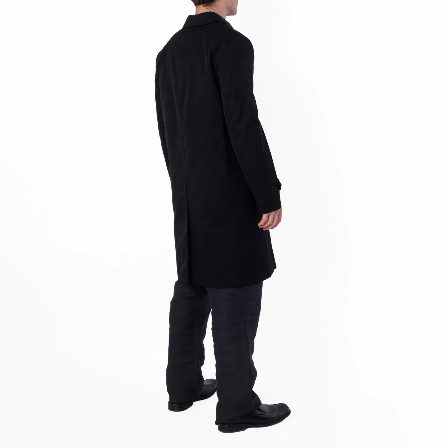 Пальто мужское однобортное средней длины Car Coat Burberry, Black — фото 4