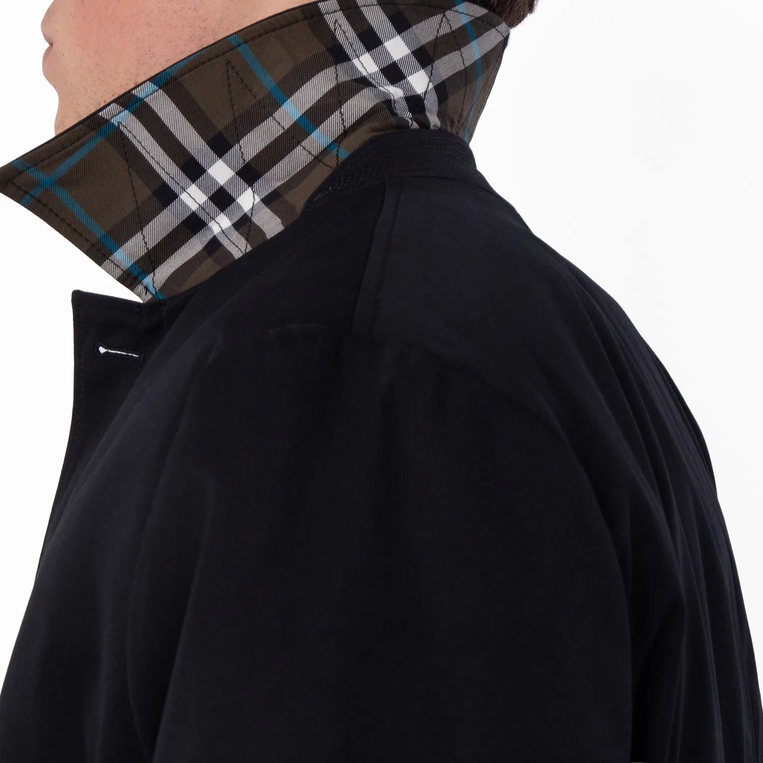 Пальто мужское однобортное средней длины Car Coat Burberry, Black — фото 3
