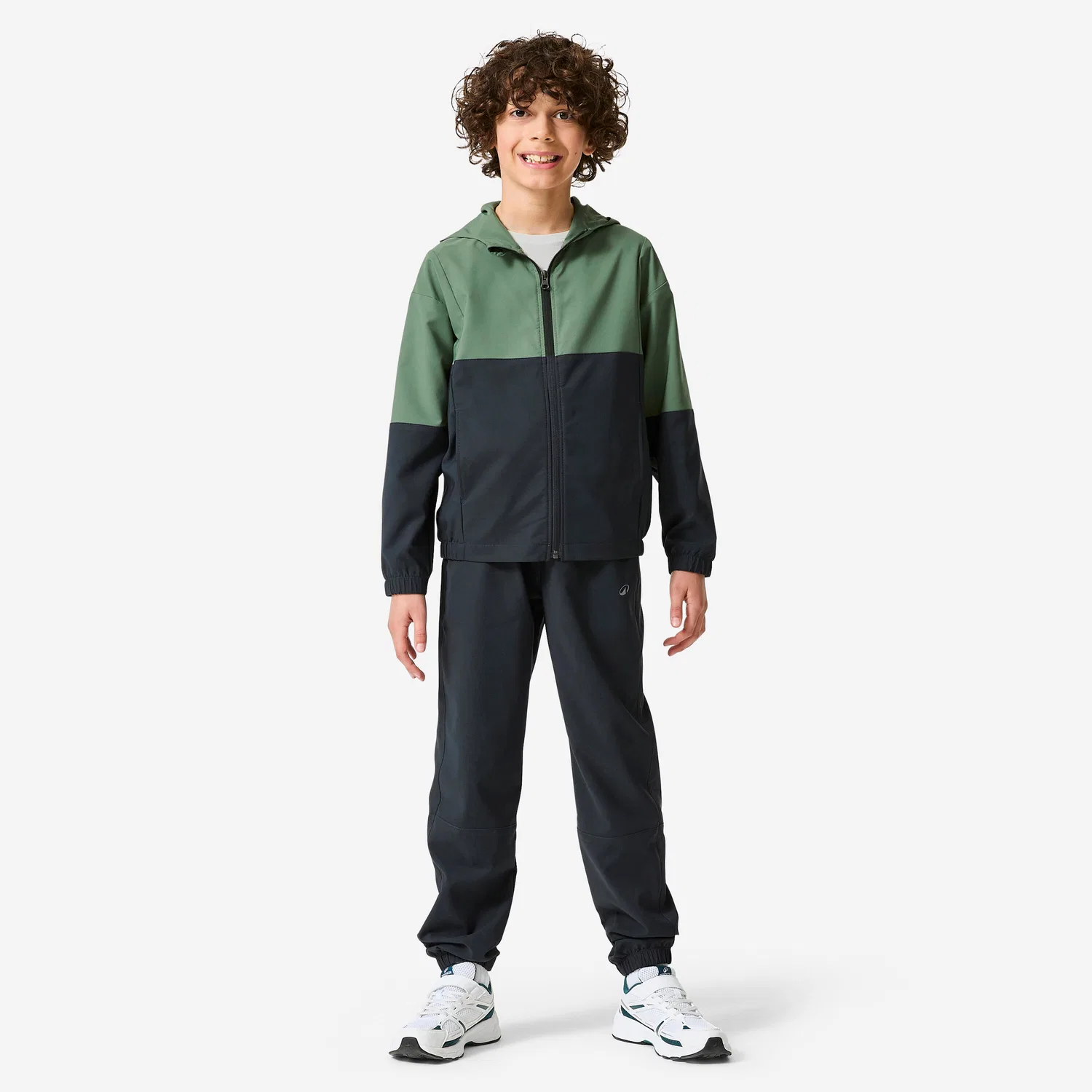 Детский легкий спортивный костюм Decathlon, Цвет Eukalyptusgrun / Graphitgrau