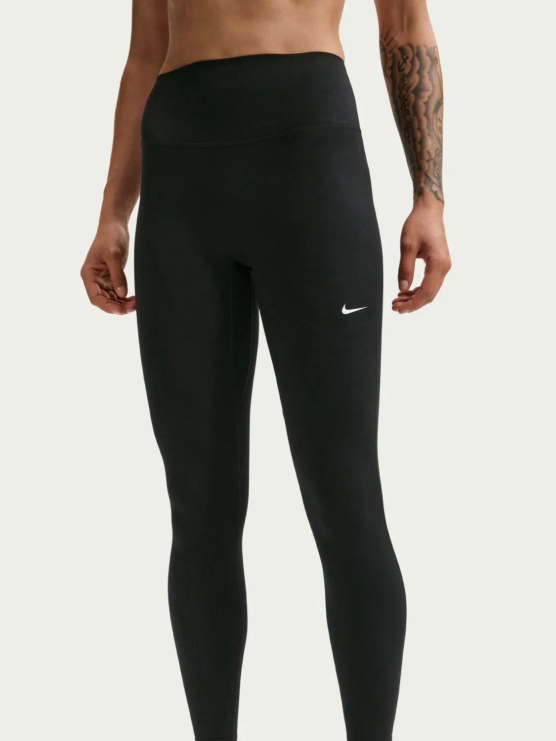 Бесшовные леггинсы в полный рост Nike Black One с высокой талией спереди — фото 4