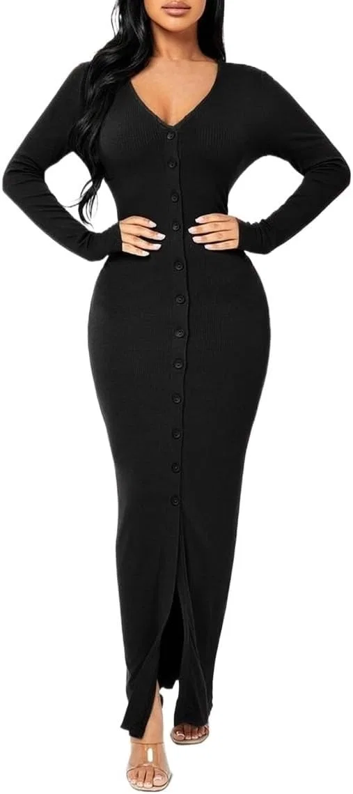 Женское длинное платье-водолазка с запа́хом Bodycon, Black