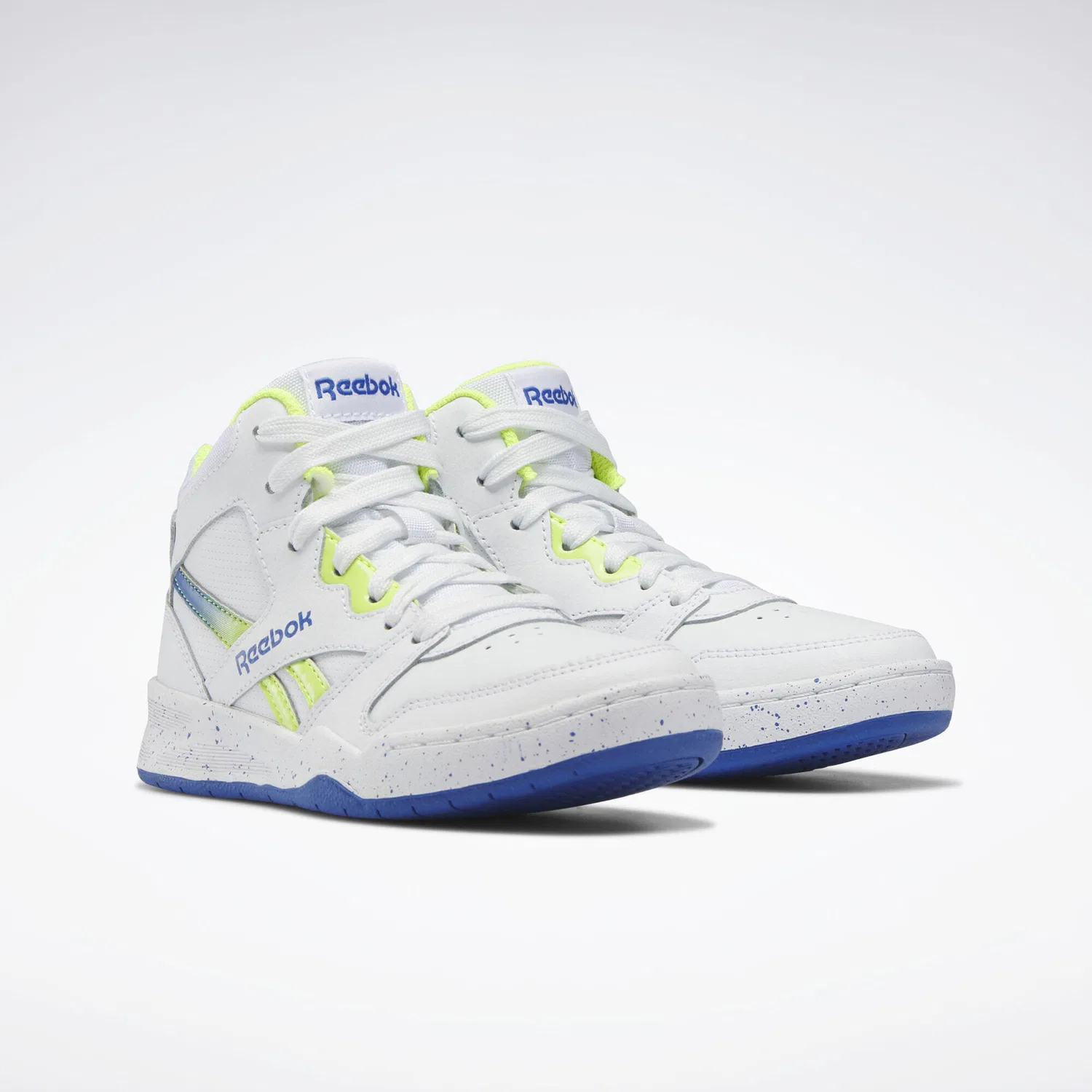 Детские кроссовки для мальчиков Reebok BB4500 Court Shoes, Weiß Gelb Blau — фото 4