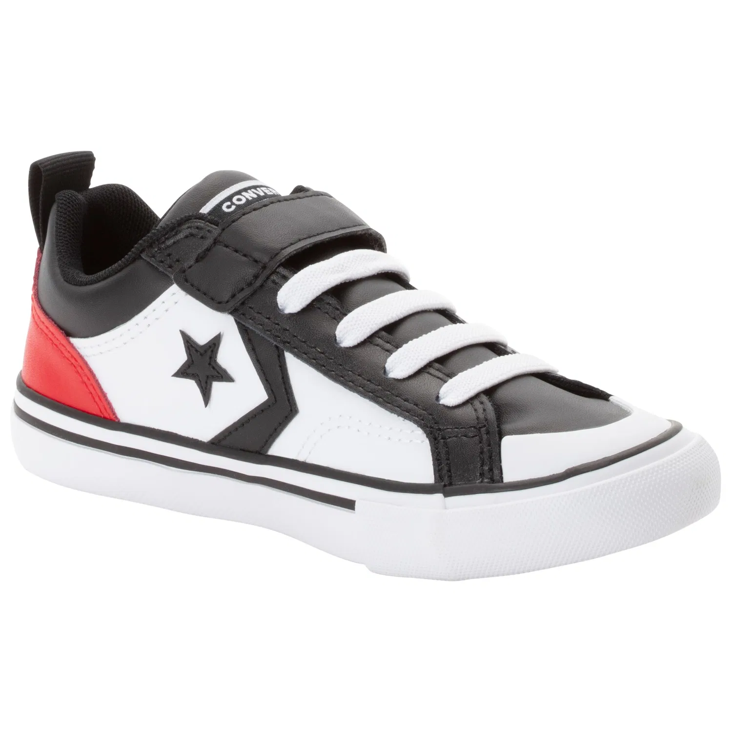 Детские кеды с ремешком на липучке Converse, Black/Red/White
