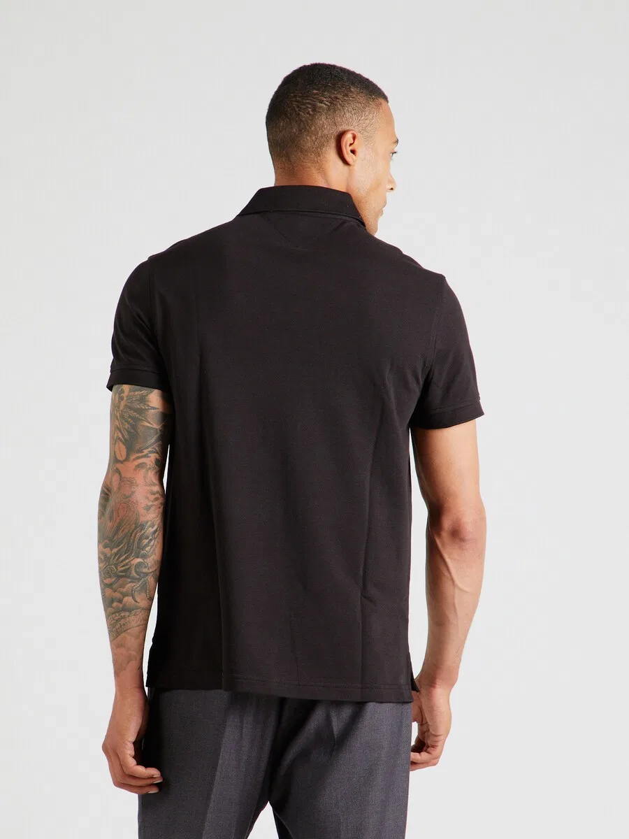 Рубашка TOMMY HILFIGER 'CORE 1985 SLIM POLO' черного цвета — фото 3