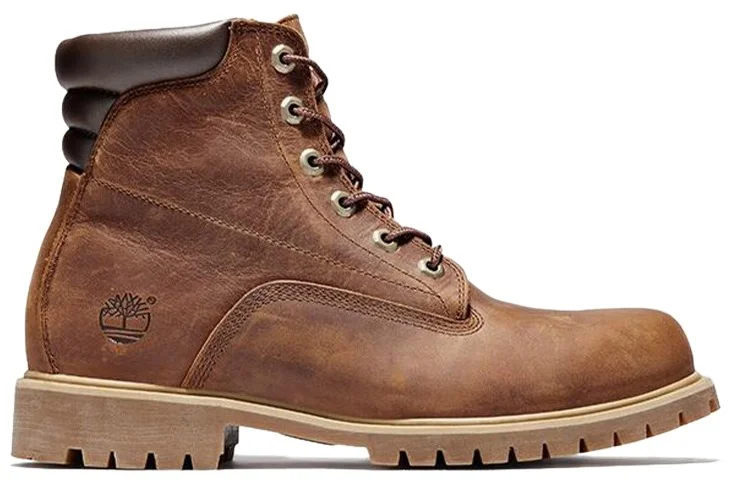 Ботинки мужские Timberland кожаные коричневые — фото 2