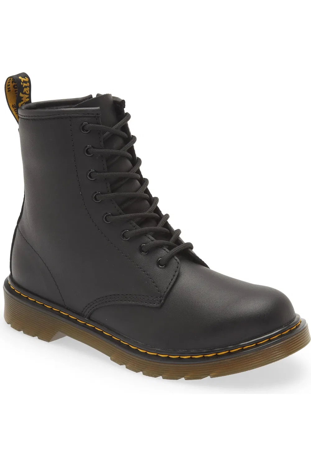 Детские ботинки Dr. Martens 1460 на шнуровке с воздушной подошвой, черные — фото 2