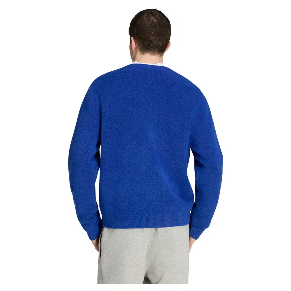 Мужской свитшот с вязаным принтом Trefoil Essentials Fully Knit Adidas Originals, Blue — фото 2