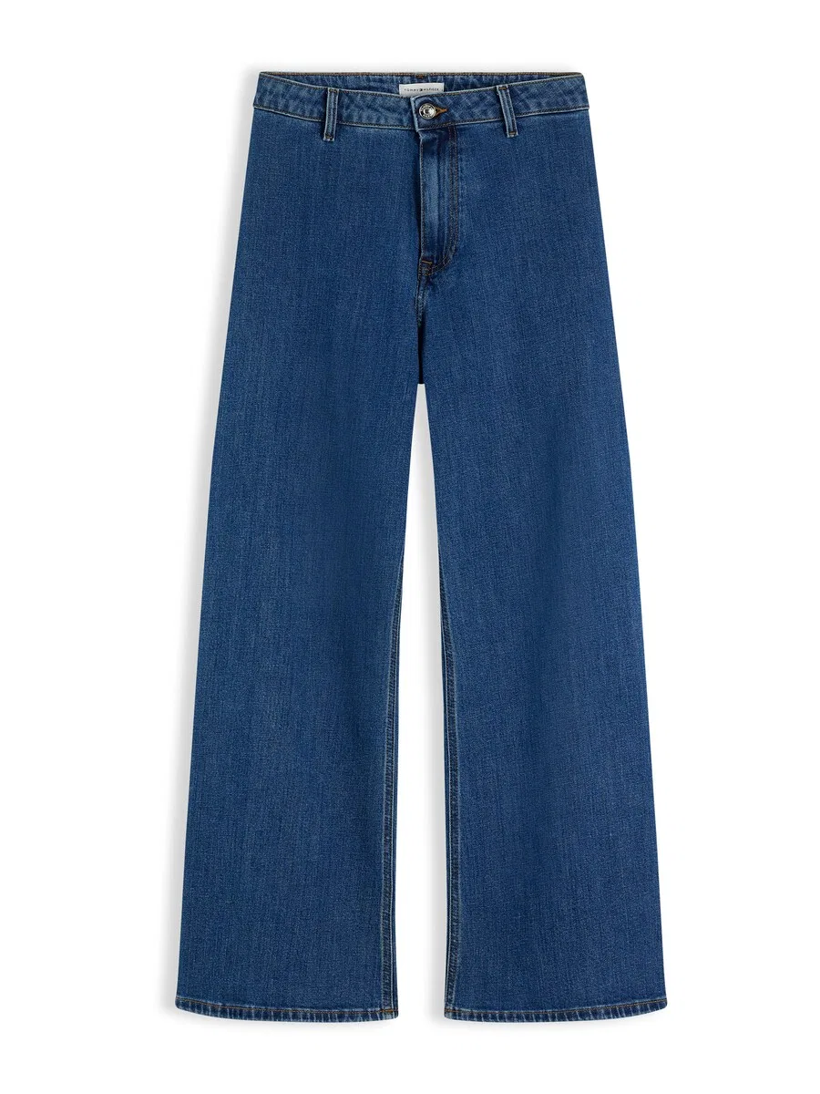 Джинсы TOMMY HILFIGER Regular Jeans 'High Rise Wide Leg Ankle' синего цвета