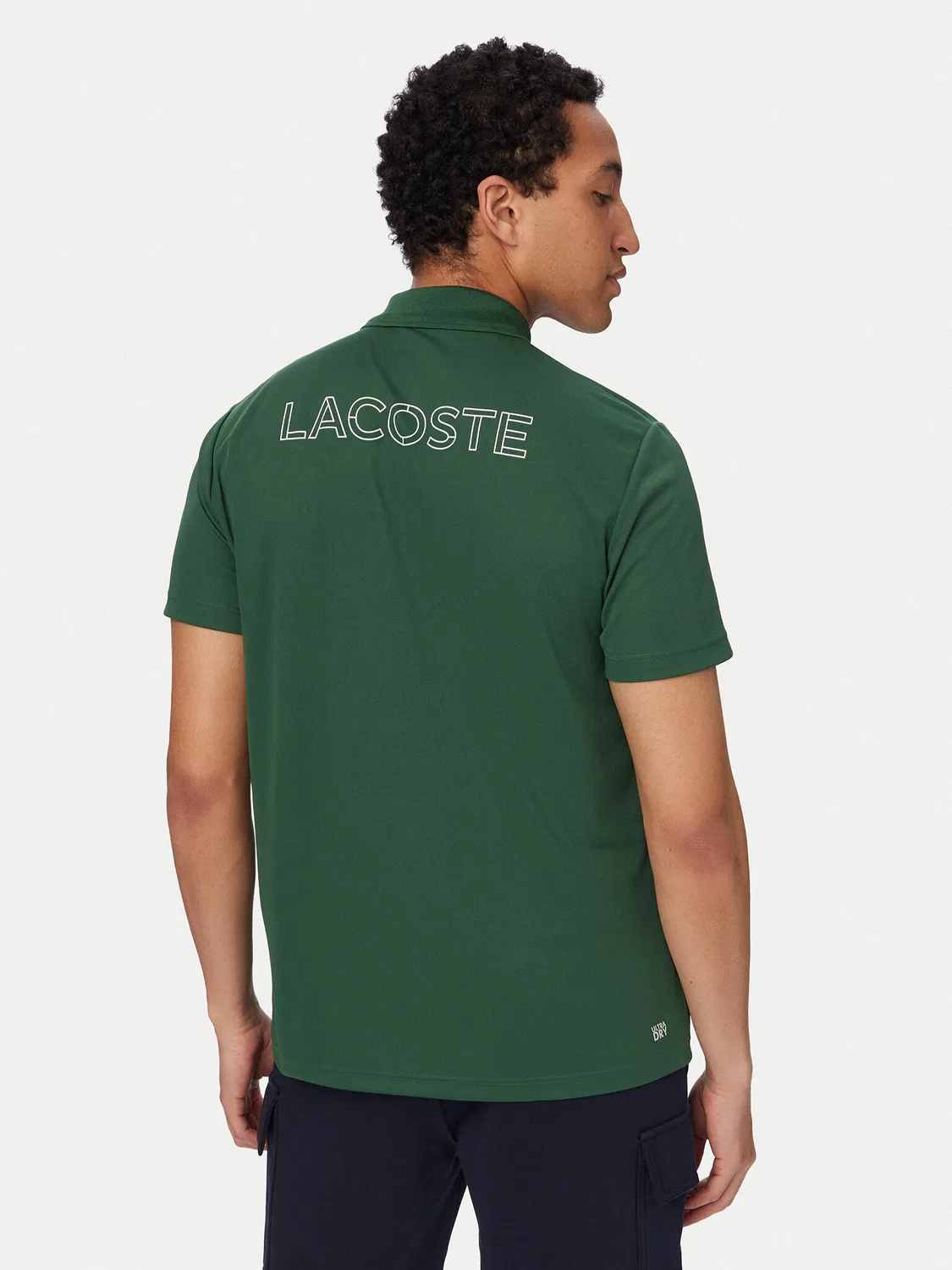 Мужское поло стандартного кроя Lacoste, зеленый — фото 3