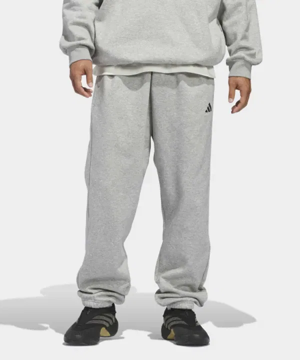 Баскетбольные флисовые джоггеры, Adidas, Medium Grey Heather