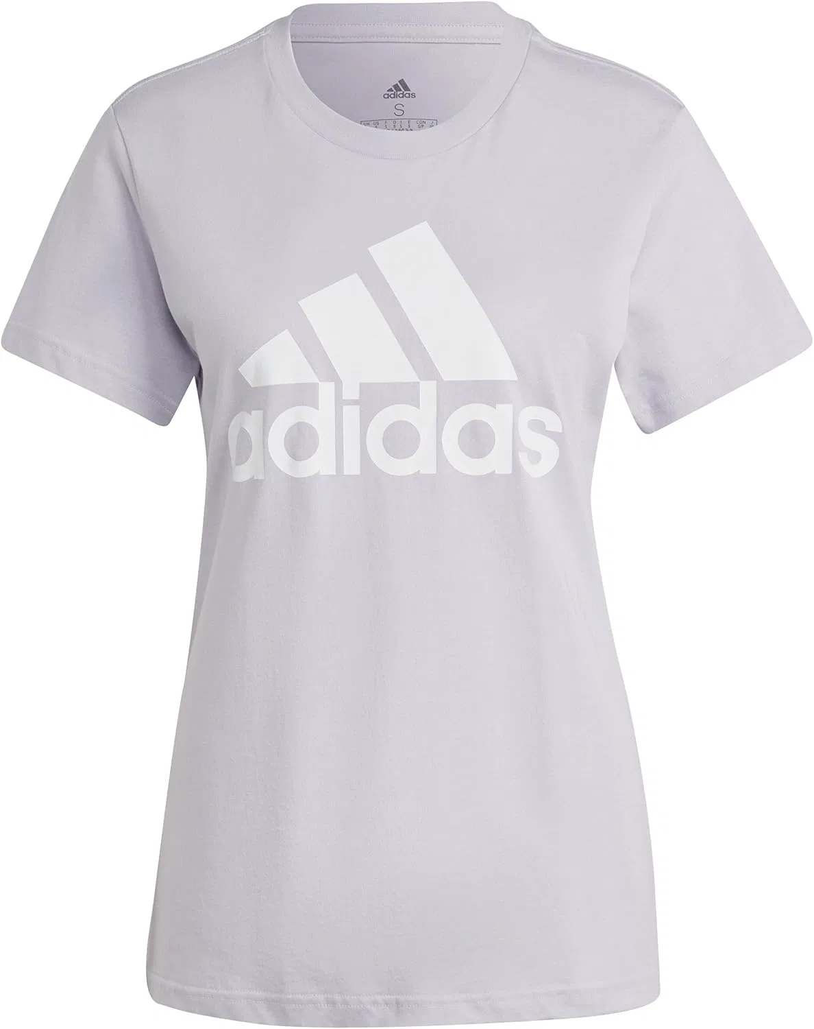 Женская футболка с логотипом adidas, Silver Dawn/White — фото 3