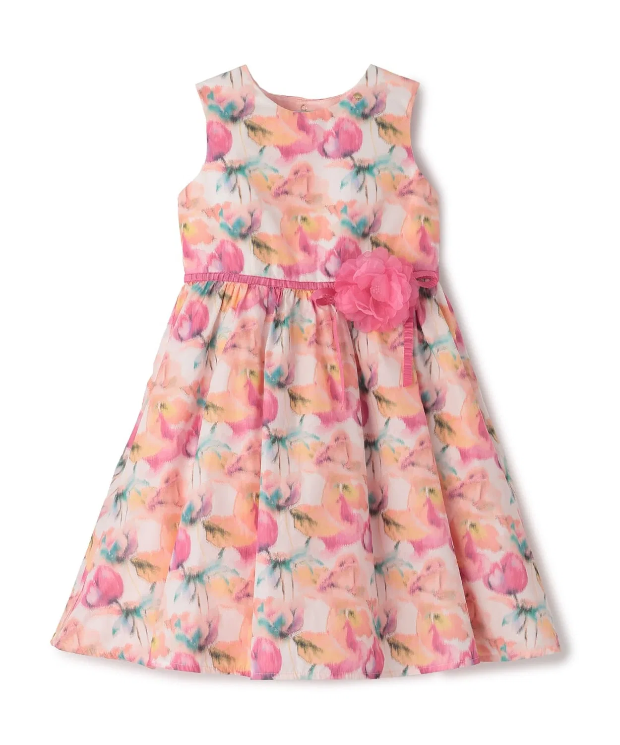 Детское платье-рубашка с цветочным принтом, с брошью, kate spade new york kids, Colorful