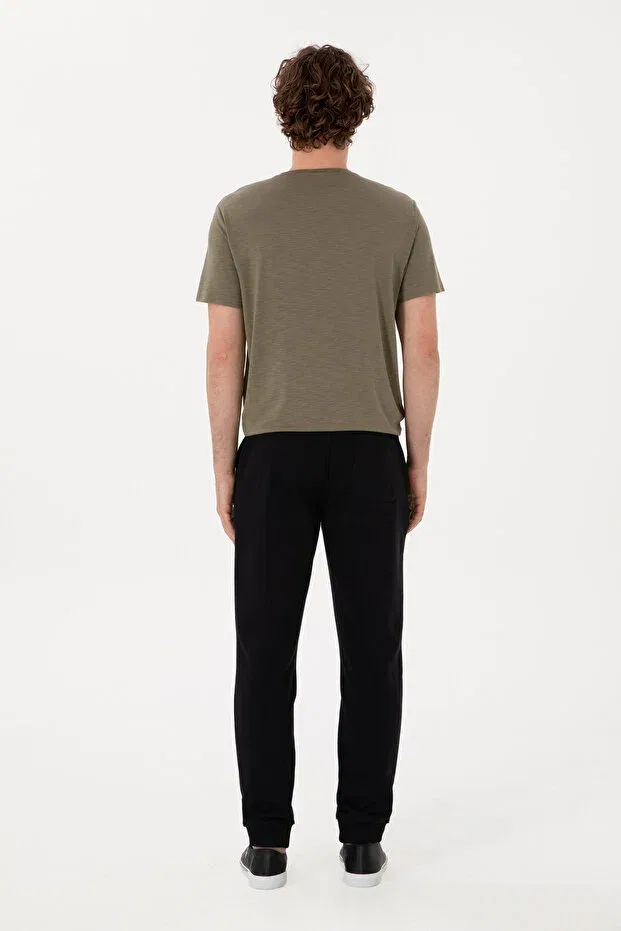 Мужские спортивные штаны с эластичным поясом U.S. Polo Assn., Black — фото 4