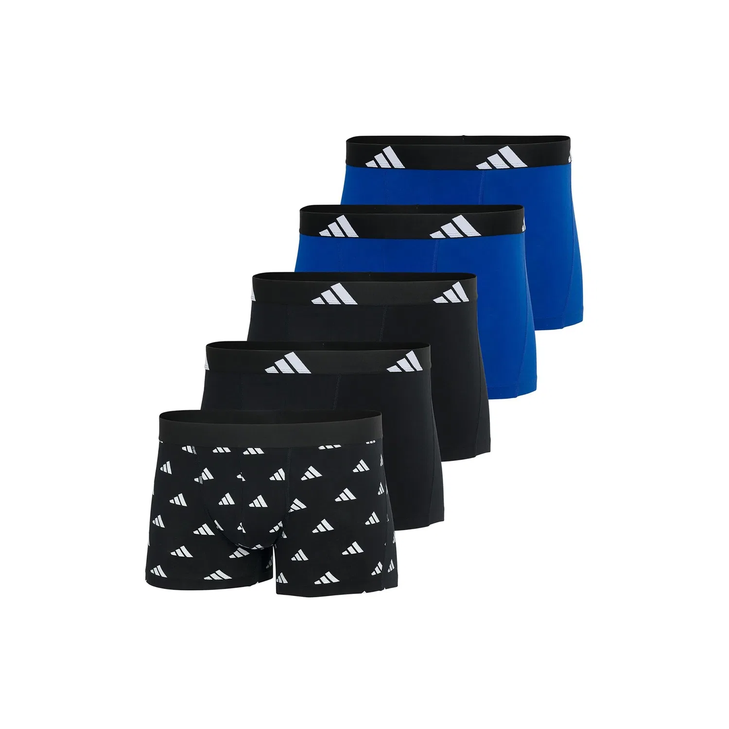 Мужские боксеры из эластичного хлопка Adidas Originals, Black/White/Blue