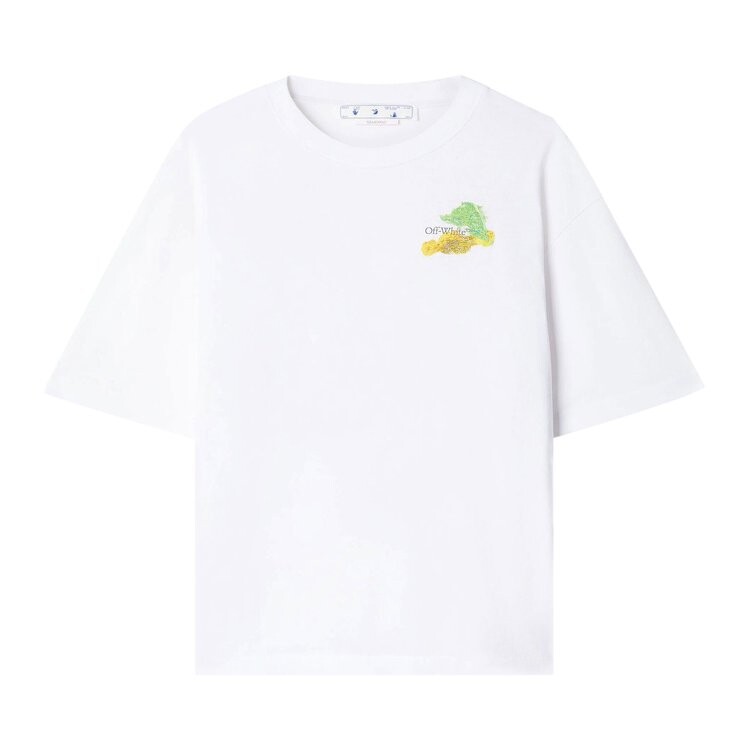 

Футболка Off-White Brush Arrow Skate T-Shirt 'White/Multicolor', белый