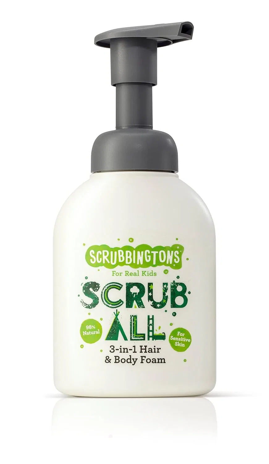 3-в-1 Шампунь, кондиционер и гель для душа Scrubbington's, аромат свежескошенной травы, 200 ml