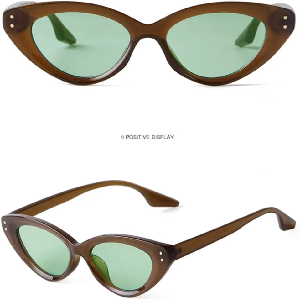 

Солнцезащитные очки с защитой от УФ-излучения UV400 | Коричнево-зеленые «кошачий глаз» | Яркие линзы для занятий спортом на открытом воздухе и вождения DSVIGF, 05