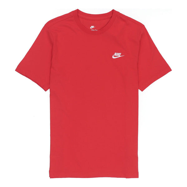 

Футболка Nike Solid Color Embroidered Small Round Neck Short Sleeve Red, мультиколор