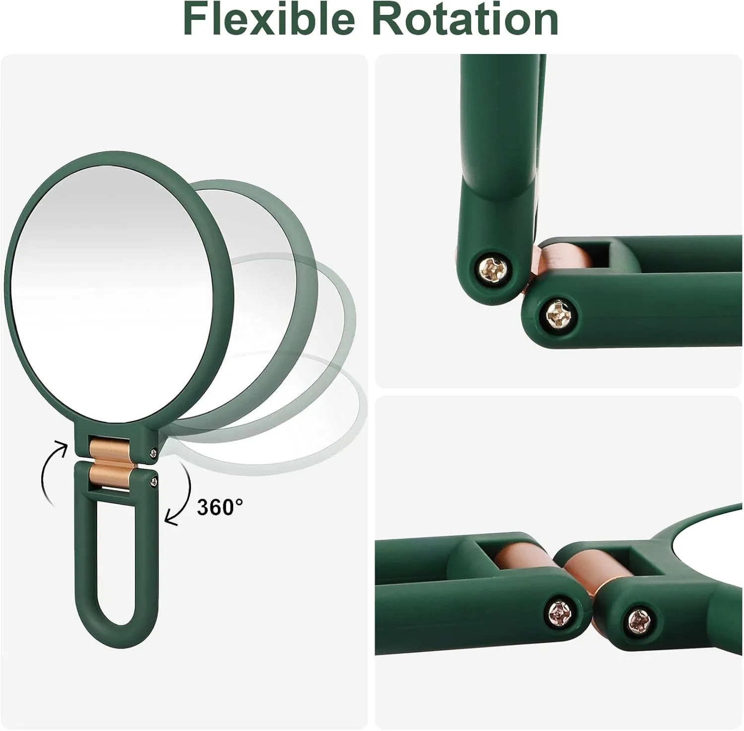 Двустороннее ручное зеркало Linkstyle с увеличением 1x и 15x Linkstyle, Green — фото 4