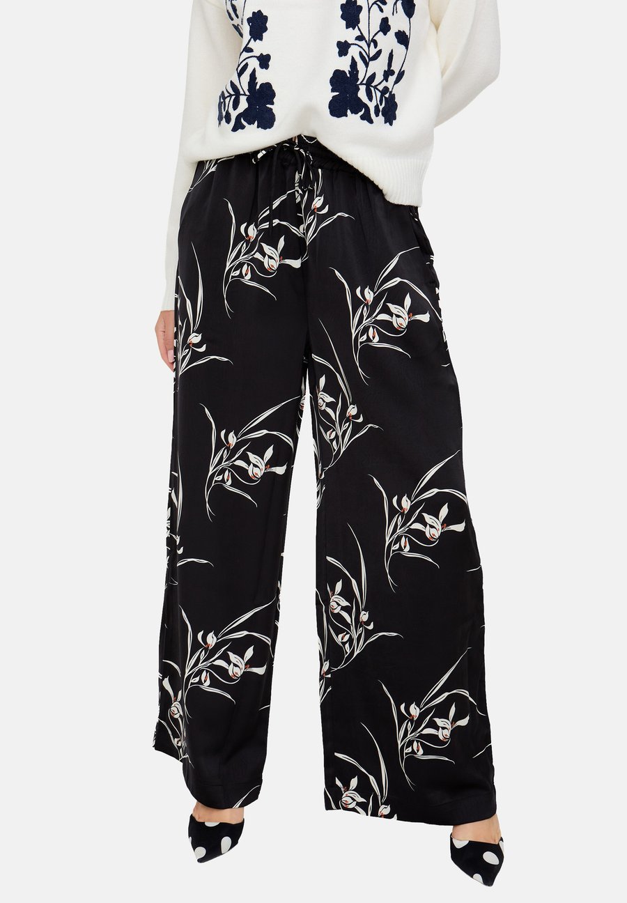 

Брюки Lily & Lionel LANGE LILLIBET WIDE LEG LARGE FLORAL PRINT, Black