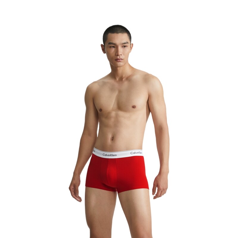 Calvin Klein Мужские боксеры, цвет 2 strips (dark gray blue + crane top red) — фото 4