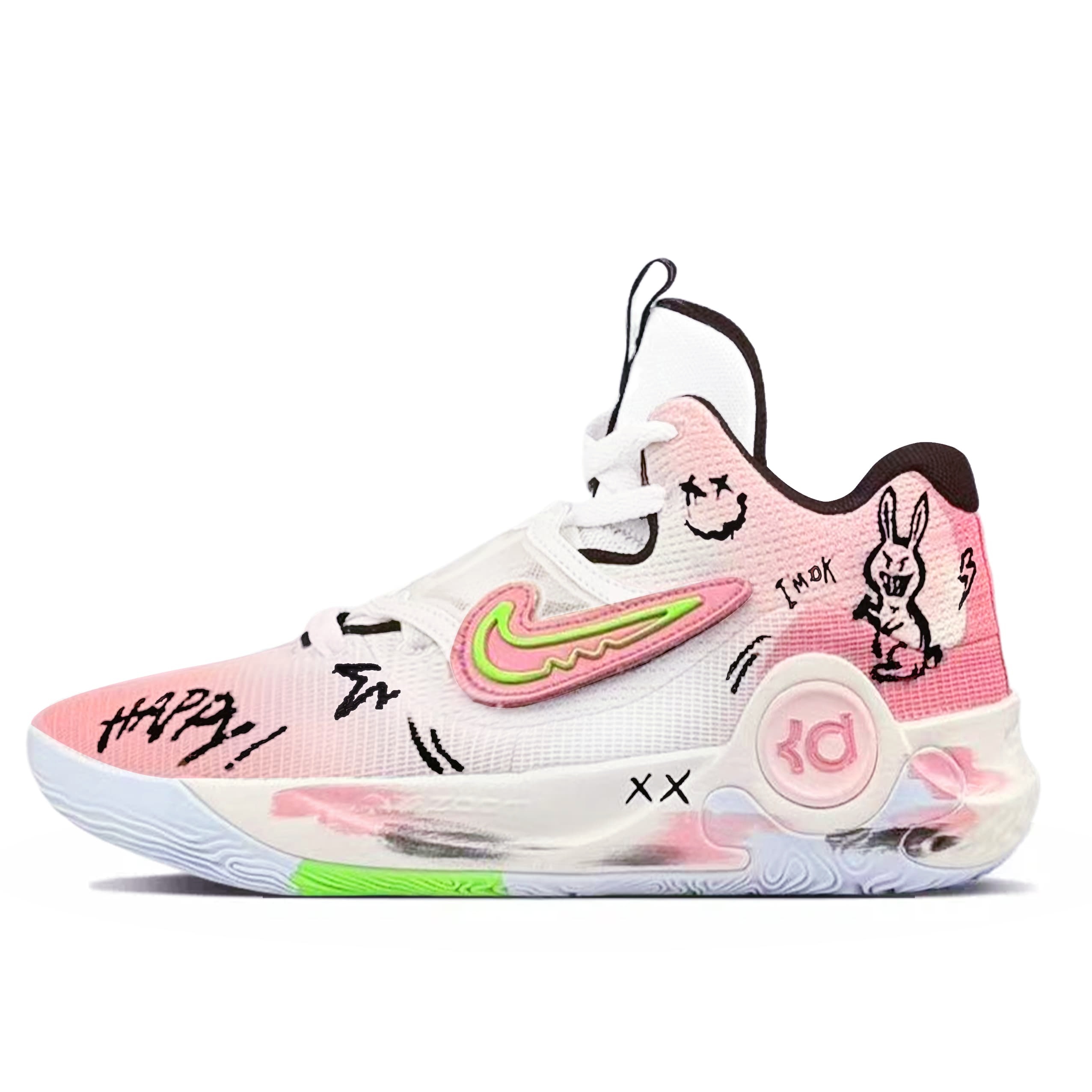 

Nike Баскетбольные кроссовки KD Trey 5 X High Top мужские, белые, розовые