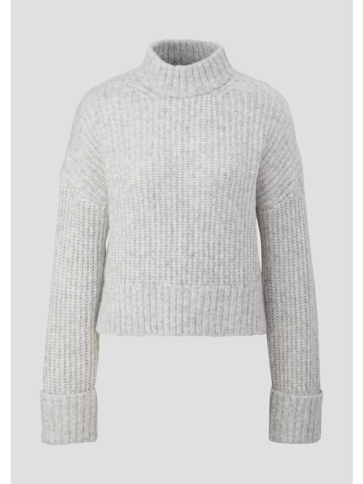 

QS Вязаный свитер цвета 9400_серый меланж