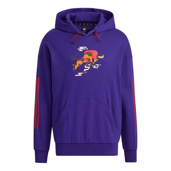 

Толстовка adidas Series Cny Gfx Hs Printing Sports Purple, фиолетовый