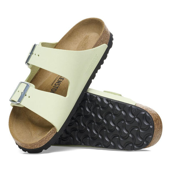 Тапочки arizona nubuck leather narrow fit sandals 'faded lime' Birkenstock, зеленый — фото 4