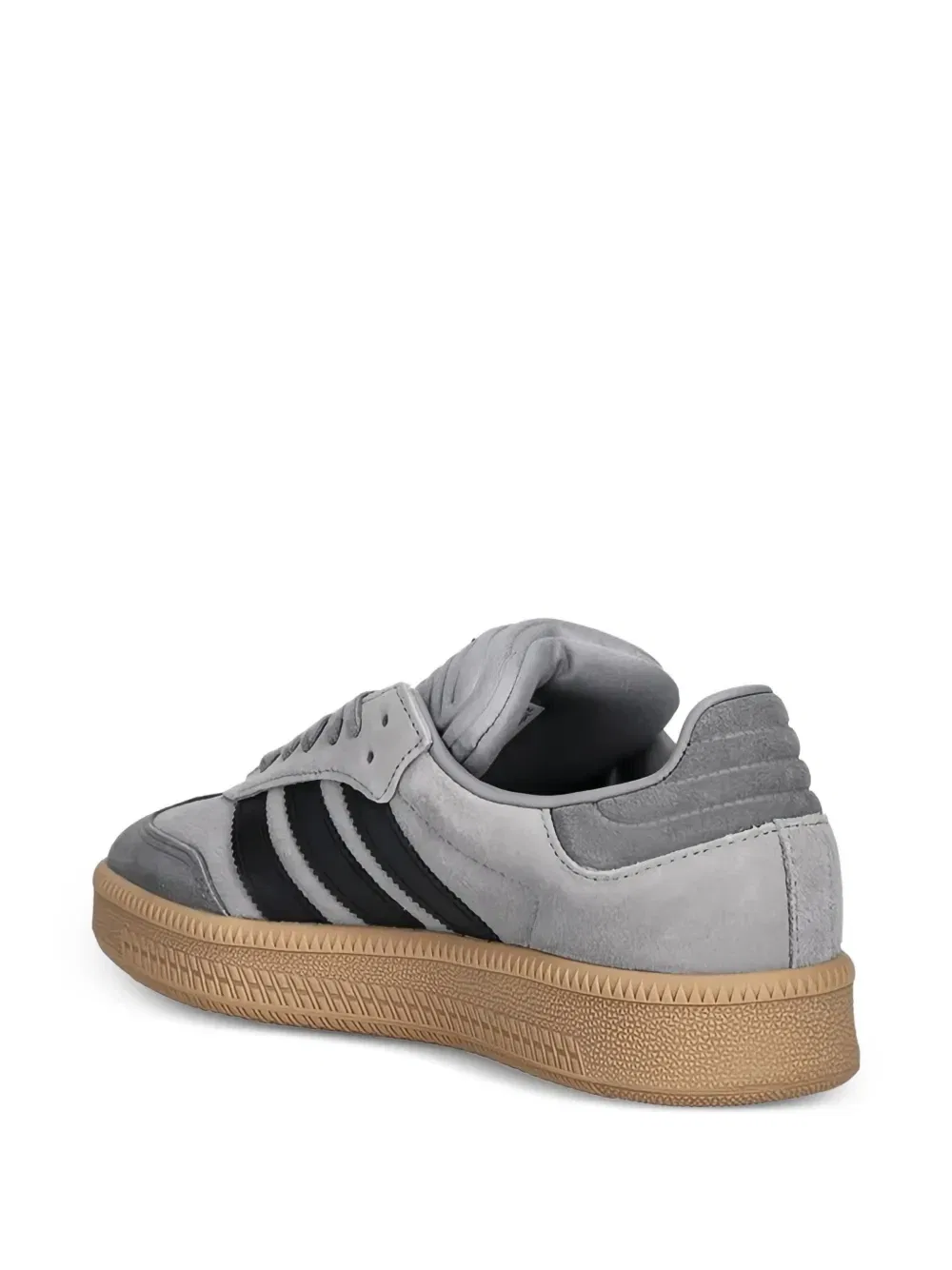 Кожаные кроссовки Samba XLG на шнуровке Adidas Kids, серый — фото 3