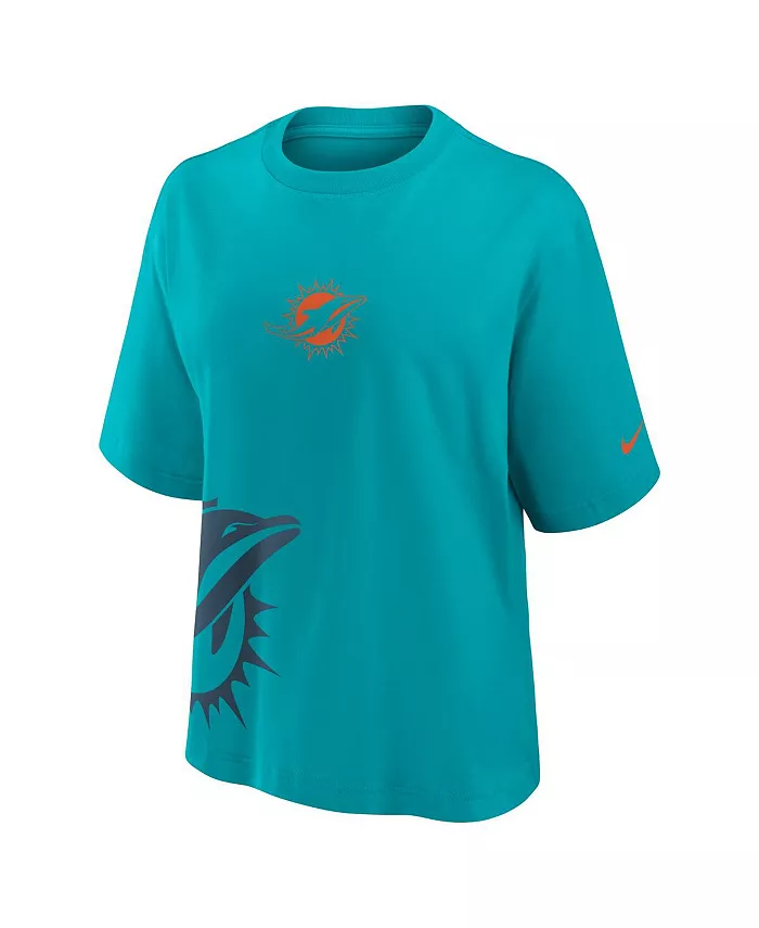 Женская свободная футболка Aqua Miami Dolphins Nike — фото 2