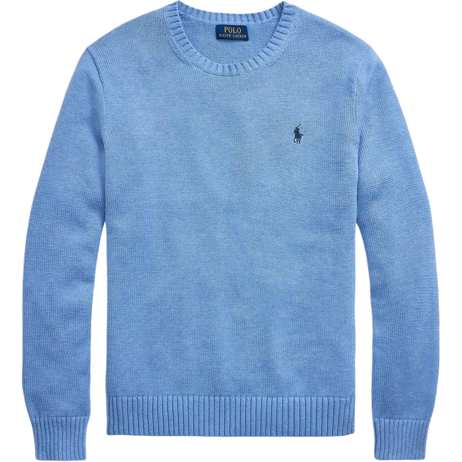 Хлопковый джемпер с круглым вырезом Polo Ralph Lauren, синий