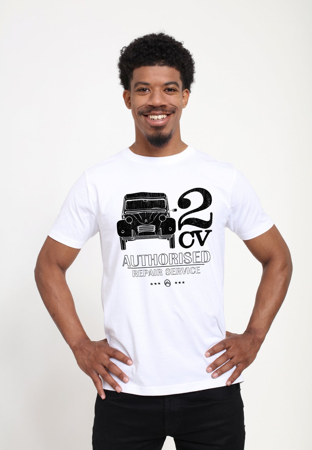 

Футболка с принтом CITROEN 2CV AUTHORISED REPAIR SERVICE LOGO Henry Tiger, белый