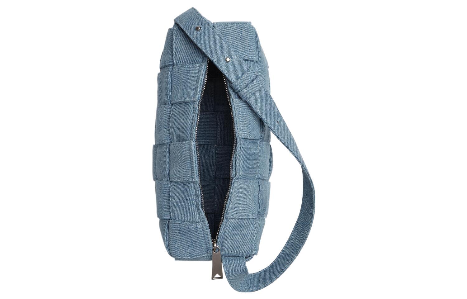 Кирпичный кассетный наплечный рюкзак Indigo Washed Bottega Veneta, Set (Bag+Dust Bag) — фото 4