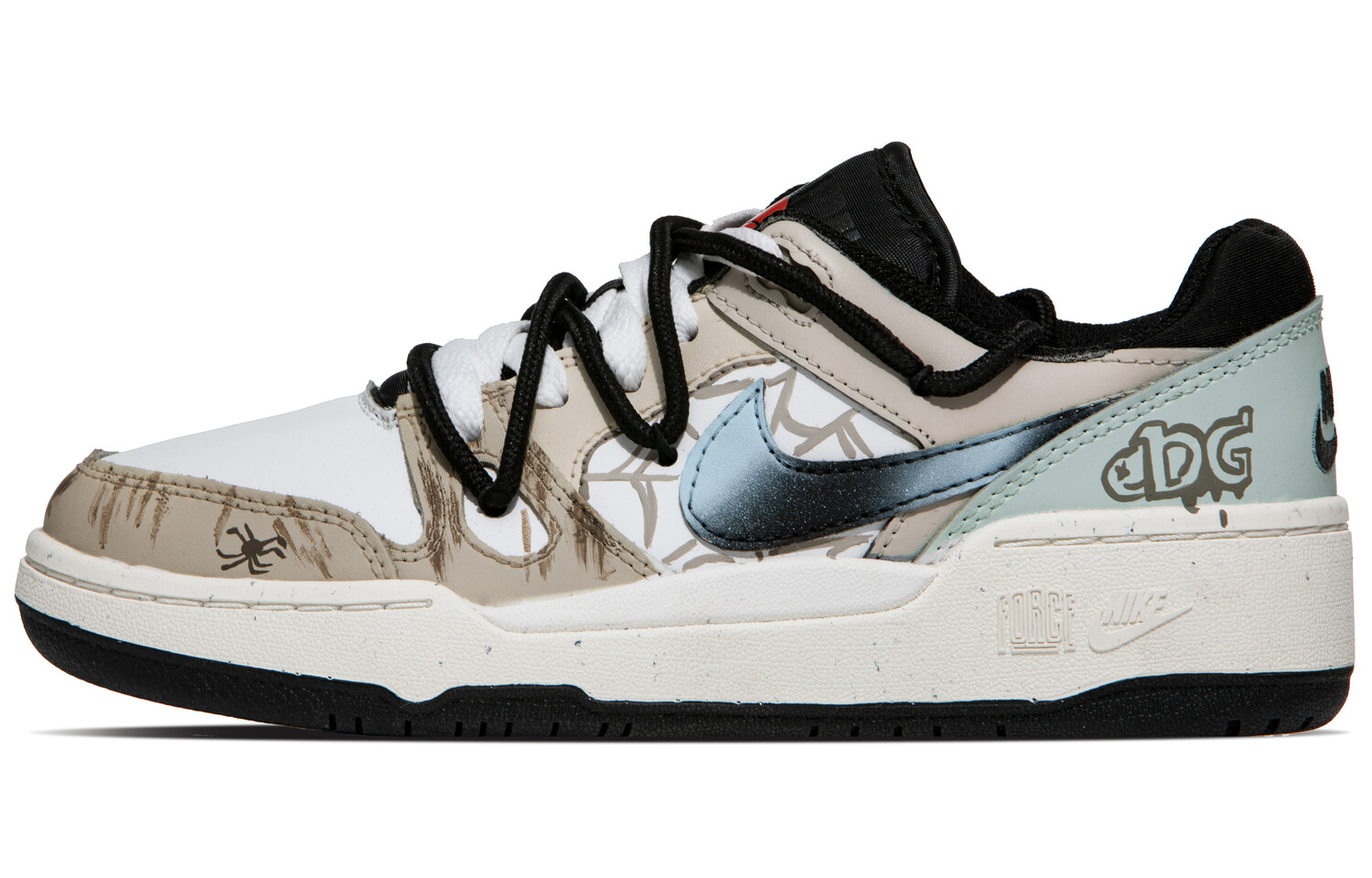 

Кроссовки Nike Full Force Skateboarding Shoes Men Low-top Blue/beige/black, цвет Off White, Белый, Кроссовки Nike Full Force Skateboarding Shoes Men Low-top Blue/beige/black, цвет Off White