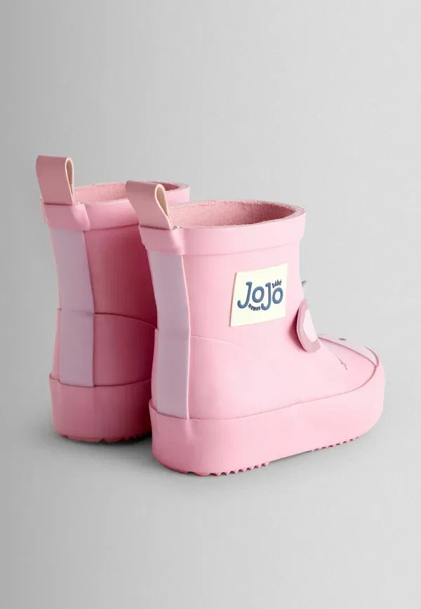 Сапоги резиновые Jojo Maman Bébé Regular fit rust cosy lined ankle wellies, розовый — фото 4